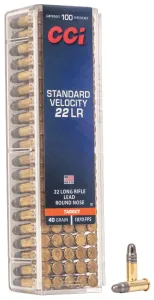 CCI .22 Long Rifle 40gr LRN Standard Velocity Ammunition 100rds - 0032