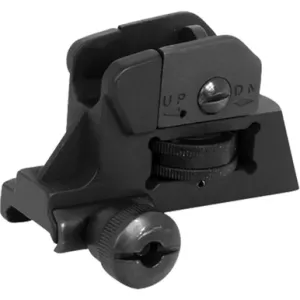 NcStar MARDRS AR15 Rear A2 Backup Iron Sight Black Dual Aperture for AR-15