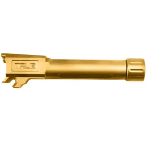 Alaska Gun Laws 61 True Precision Threaded 1/2x28 9mm Luger Sig Sauer P365 Handgun Barrel - 3.6in - Gold Tin