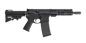 PSA 8.5" Pistol-Length 300AAC Blackout Nitride 1/7 7" Lightweight M-Lok MOE Stealth AR-15 Complete Pistol W/HAR-15 Brace, Black