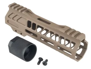 TRYBE Defense AR-15 M-LOK 7in Extra Lightweight Handguard w/ Cut-Away Rail Flat Dark Earth 7 Inch