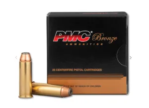 .44 Magnum vs .357 Magnum: Which Should You Choose? (2026) 29 PMC Bronze 44 Magnum 180gr JHP Ammunition 25rds - 44B