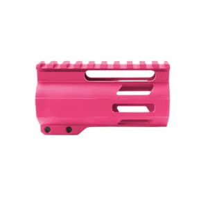 Tiger Rock AR-15 4in M-Lok Super Slim Free Float Handguard w/2in & 3in M-Lok Rail Sections Cerakote Plain Pink Small