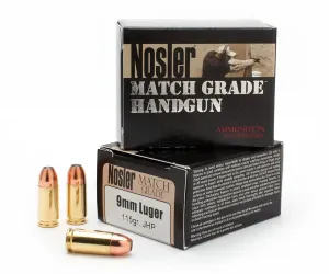 Nosler Match Grade 9mm Luger 115 grain JHP Handgun Ammo, 20/Box - 51285