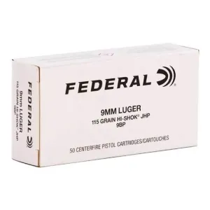 Federal vs Winchester: Ammunition Compared 11 Federal Classic 9mm Luger 115gr JHP Handgun Ammo - 50 Rounds
