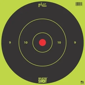 Pro-Shot Splatter Shot 12" Green Bullseye Tag Paper Target 5/ct