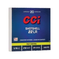 CCI Shotshell 22LR Ammo 31 Grain #12 Lead Shot Box of 20