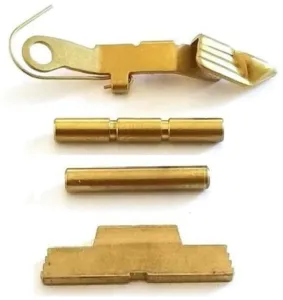 Centennial Defense Systems Extended Control Kit w/Stippled Mag Release for Gen 1-3 Glock 9mm .40S&W .357SIG 2 Pins TiN Gold