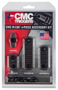 CMC Triggers Parts & Accessories 10 CMC Triggers 81724 MLok 4Piece Accessory Kit Black Anodized
