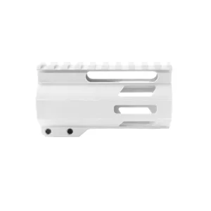 Tiger Rock AR-15 4in M-Lok Super Slim Free Float Handguard w/2in & 3in M-Lok Rail Sections Cerakote Plain White Small
