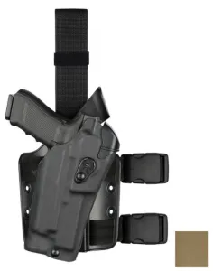 Safariland 6354RDS ALS Drop Leg Holsters S&W M&P 9mm/.40 & M&P 2.0 .40 only w/Sure Fire X300 Left Hand Plain Single Strap Drop Flex Adapter Flat Dark