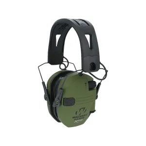 Walker's Razor Slim XTRM Low Profile Electronic Ear Muffs with Gel Pads and Tactigrip Headband Olive Drab