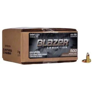 Best Caliber for Women's Self Defense: .380 vs 9mm vs .38 Special 27 CCI Blazer Brass 9mm Luger 115gr Full Metal Jacket Handgun Ammo - 500 Rounds