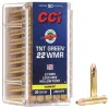 CCI TNT Green 22 WMR 30gr Hollow Point Ammunition | 50 Rounds