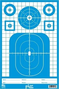 Pro-Shot Splatter Shot 12 x 18 Tactical Precision Target - Pistol/Rifle/Shotgun Heavy Tag Paper Blue White Pack of 8