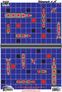 Pro-Shot Splatter Shot Game Series Shipwreck Heavy Tag Paper Target 12in x 18in 8 Pack