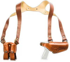 Cebeci Arms Parts & Accessories 26 Cebeci Arms Leather Horizontal Shoulder LHS Holsters 1911 and All Clones Full Size 5in Right Tan