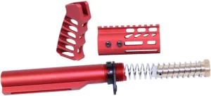 Gun Parts Deals of the Week (Updated Weekly) 118 Guntec USA AR-15 4in Pistol Brace Build Kit With Milspec Buffer Tube Anodized Red