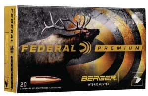 Federal Premium Hunter 168 gr Berger Hybrid .308 Win Ammo, 20/box - P308BCH1