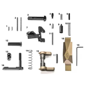 Geissele Parts & Accessories 63 GEISSELE AUTOMATICS AR-15 Ultra Duty Desert Dirt Lower Parts Kit (05-435S)