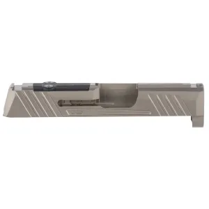 Grey Ghost Precision Parts & Accessories 11 Grey Ghost Precision GGP365GRY1 GGP365 Version 1 Slide Fits Sig P365, Optic Cut Compatible w/Sig RomeoZero & Shield RMS-C, Aggressive Front & Rear Serrations, 17-4 Stainless Steel w/Gray DLC Finish