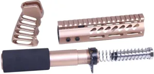 Guntec USA Parts & Accessories 59 Guntec USA AR-15 Pistol Furniture Set Anodized Bronze