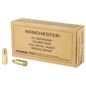 Federal vs Winchester: Ammunition Compared 19 Winchester Service Grade 9mm Ammo 115 Grain FMJ 50rds