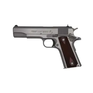Colt Mfg O1911CSS38 1911 Government 38 Super 5 9+1 Stainless Black Rubber Grip
