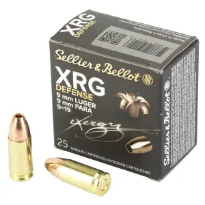 Sellier & Bellot Ammunition 8 Sellier & Bellot Pistol 9mm Ammunition, 25 Rounds JHP 100Gr - SB9XA