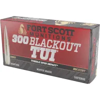 Fort Scott Munitions 56 Fort Scott Munitions TUI 300 AAC Blackout (7.62x35mm) Ammo 115 Grain Solid Lead Free Box of 20