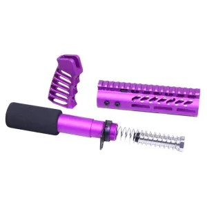 Guntec USA Parts & Accessories 56 Guntec USA AR-15 Pistol Furniture Set Anodized Purple