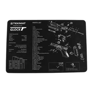 Pistol Gun Mats - Tekmat Pistol Gun Cleaning Mat For Glock Black