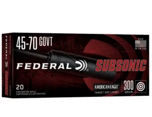 Federal Subsonic .45-70 Government 300Gr TSP Ammo, 20Rds