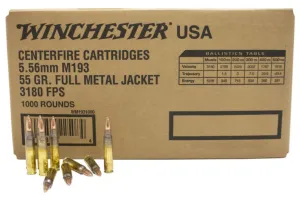 Louisiana Gun Laws (2026): Constitutional Carry at 18, CHP & Stand Your Ground 52 Winchester USA 5.56 55 Gr M193 FMJ (1000 Rounds)