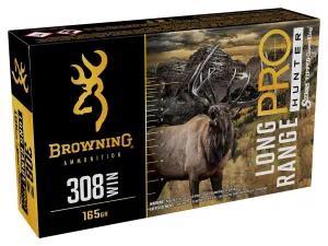 Browning Long Range Pro 165 gr BTPT .308 Winchester Ammunition, 20 Rounds - B192503082