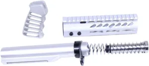 Guntec USA AR-15 Pistol Furniture Set With Miltube Anodized Clear