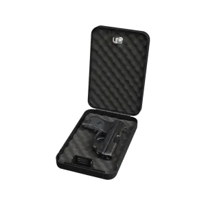 Bulldog Cases & Accessories 25 Bulldog Personal Pistol Safe with Key Lock & Security Cable Black
