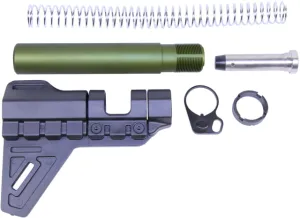 Guntec USA Parts & Accessories 28 Guntec USA AR-15 Micro Breach Pistol Brace Kit Anodized Green