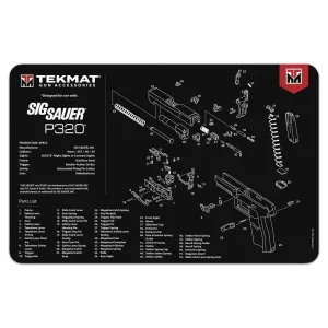 TEKMAT ARMORERS BENCH MAT 11X17 SIGARMS P320 BLACK