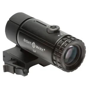 Sightmark Parts & Accessories 28 Sightmark SM19063 T-3 Magnifier 3X with Flip to Side Mount Magnifier Matte Black 3 x 23mm, Red Dot Sight