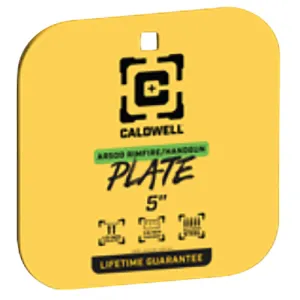 Caldwell Parts & Accessories 14 CALDWELL 5 Rimfire/Handgun Yellow AR500 Steel Gong 1/4"