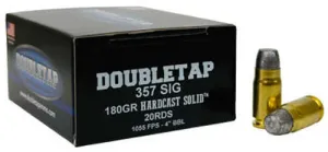 DoubleTap Ammunition 34 DoubleTap Ammunition Hardcast Solid .357 Sig 180 gr LFN 20rds