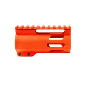 Tiger Rock AR-15 4in M-Lok Super Slim Free Float Handguard w/2in & 3in M-Lok Rail Sections Cerakote Plain Organge Small