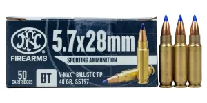 FNH 5.7x28 mm 40gr V-MAX 50 Rounds Ammunition - SS197SR