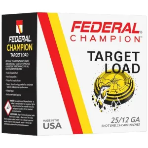 Federal Champion Retro Target 12 Gauge 2-3/4in #7.5 1-1/8oz Lead Shotshell - 25 Rounds #7.5