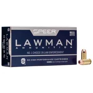 Speer Ammunition 17 Speer Lawman Training 40 S&W 180gr TMJ Handgun Ammo - 50 Rounds