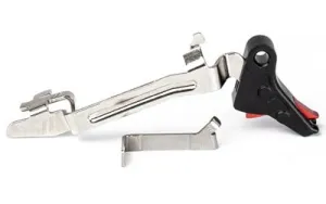 Zev Technologies Pro Trigger Flat Face Bar Trigger Kit Small B-R Glock 17/19/19x/26/34 Gen5 Black/Red