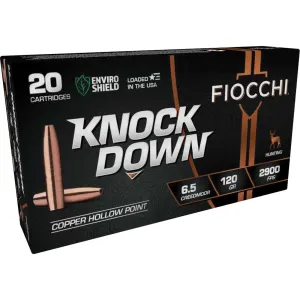 Fiocchi Ammunition 56 Fiocchi KnockDown 6.5 Creedmoor 120 gr LFCHP Ammo, 20rds