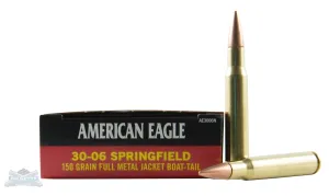 American Eagle 30-06 150gr FMJ BT Ammunition 20rds - AE3006N