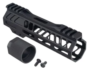 TRYBE Defense AR-15 M-LOK 7in Extra Lightweight Handguard w/ Cut Away Rail Black 7 Inch
